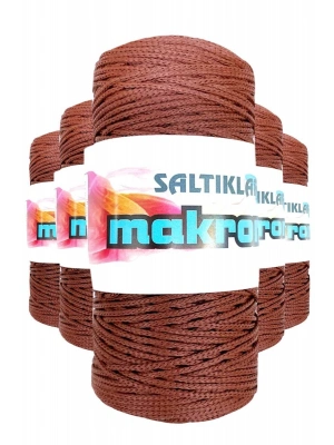 5 Adet Polyester Makrome İpi 2060 Taba 100 gr