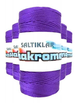 5 Adet Polyester Makrome İpi 4250 Mor 100 gr