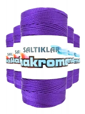 5 Adet Polyester Makrome İpi 4250 Mor 100 gr