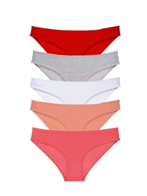 5 adet Süper Eko Set Likralı Kadın Slip Külot 519