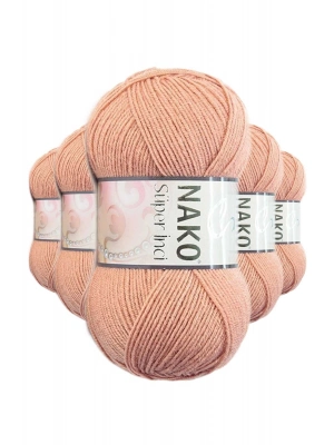 5 Adet Süper İnci El Örgü İpi 100 gr Badem İçi 11071