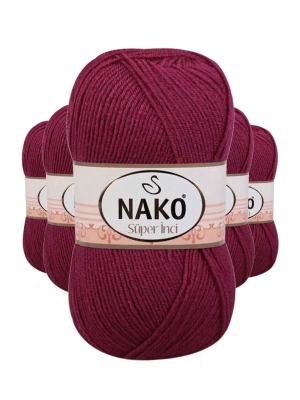 5 Adet Süper İnci El Örgü İpi 100 gr Vişne Çürüğü 2187