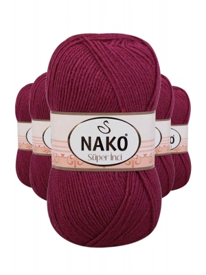 5 Adet Süper İnci El Örgü İpi 100 gr Vişne Çürüğü 2187