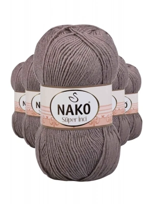 5 Adet Süper İnci El Örgü İpi 100 gr Vizon 2000