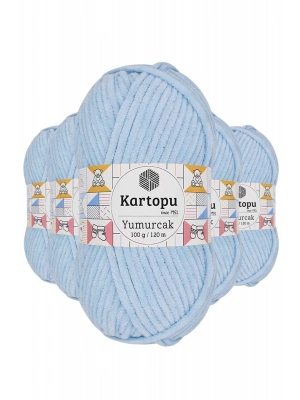 5 Adet Yumurcak Kadife El Örgü İpi Bebe Mavi K523