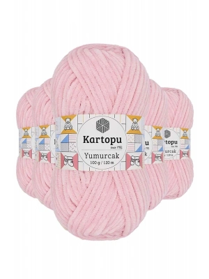 5 Adet Yumurcak Kadife El Örgü İpi Bebe Pembe K768