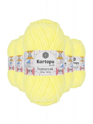 5 Adet Yumurcak Kadife El Örgü İpi Sarı K333