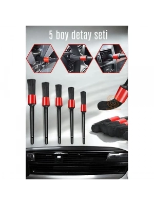 5 Boy Araç Detay Temizlik Fırça Seti Slalom Design