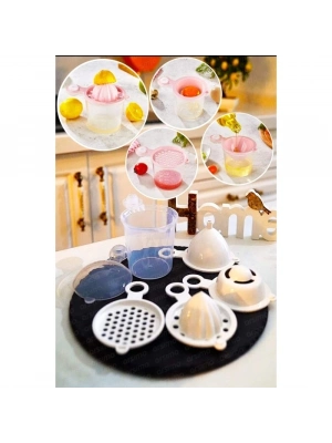 5 İn 1 Süzgeç - Huni - Limon Sıkacağı - Yumurta Akı Ayırıcı Hazneli Mutfak Aparatı