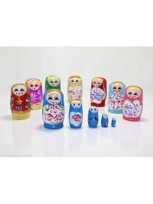 5li Ahşap Matruşka Alk1204
