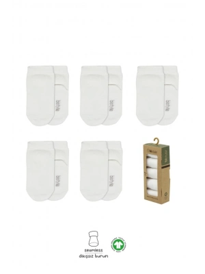 5li Penye Soket Kutulu Basic Çorap 10131 Ekru
