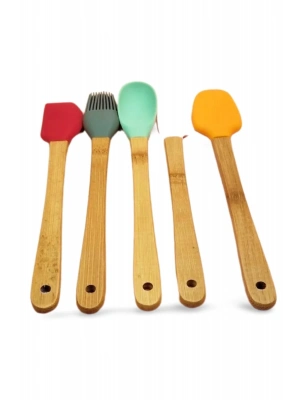 5 parça Silikon Kaşık ve Servis Takımı 20 cm