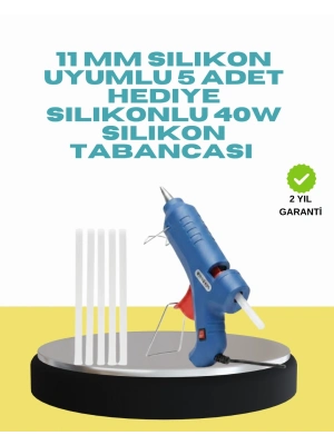5 Silikon Hediyeli 40W Silikon Tabancası Ev ve Hobi Kullanımı