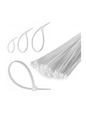 50 Adet Plastik Cırt Kelepçe Kablo Bağı Kablo Düzenleyici-4.8 X 380 Mm