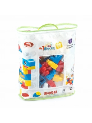 5020 OYUNCAK BASKILI TORBADA BÜYÜK BLOKLAR 100 PARÇA