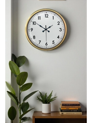 ® 52 cm Eskitme Metal Dekoratif Duvar Saati