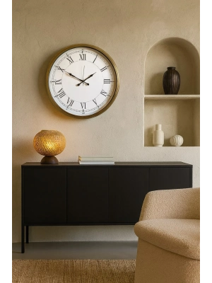 ® 52 cm Eskitme Metal Retro Duvar Saati