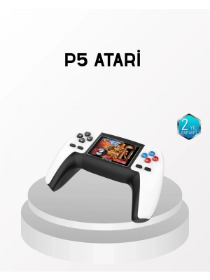 520 Klasik Oyunlu P5™ ControllerView Retro Konsol – Şarjlı,  Ergonomik Tasarım