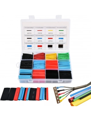 560 Parça Makaron Seti Kapaklı Kutulu Kablo Birleştirme Koruyucu Sıcaklıkla Daralan Makaron Set