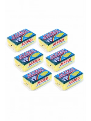 6 adet Jumbo Boy Endüstriyel Çok Amaçlı Bulaşık Süngeri  13x8x4 cm