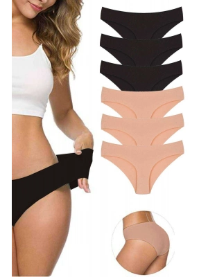 6 Adet Kadın Dikişsiz Lazer Kesim Esnek İz yapmayan Külot S2