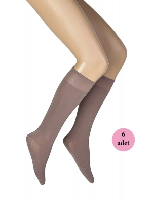 6 Adet Masaj Kadın Çorap Vizon 86