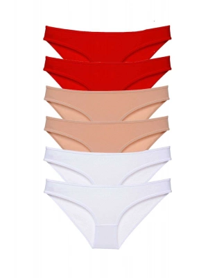 6 adet Süper Eko Set Likralı Kadın Slip Külot 547