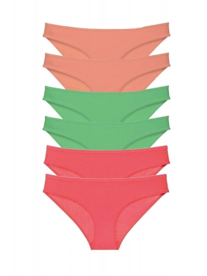 6 adet Süper Eko Set Likralı Kadın Slip Külot 549