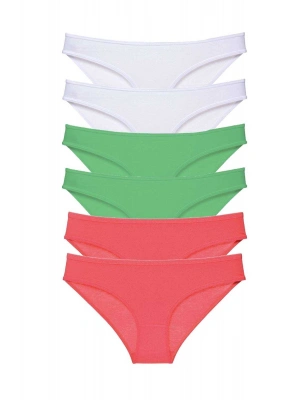 6 adet Süper Eko Set Likralı Kadın Slip Külot 552