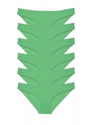 6 adet Süper Eko Set Likralı Kadın Slip Külot Yeşil