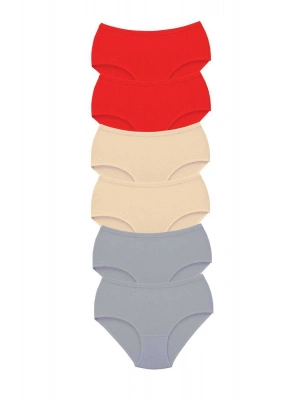 6 Adet Tutku Kadın Yüksek Bel Bato Kalın Lastik Külot S17