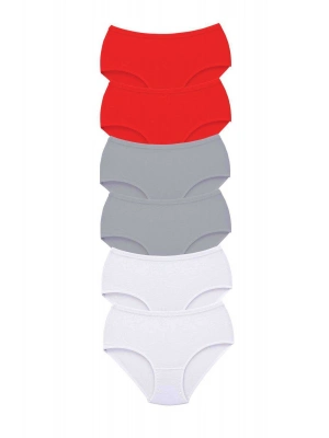 6 Adet Tutku Kadın Yüksek Bel Bato Kalın Lastik Külot S19