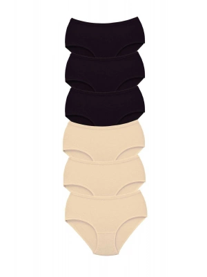 6 Adet Tutku Kadın Yüksek Bel Bato Kalın Lastik Külot S2