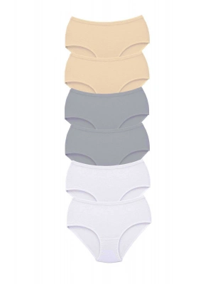 6 Adet Tutku Kadın Yüksek Bel Bato Kalın Lastik Külot S20