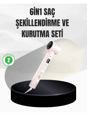 6 Başlıklı Hızlı Kurutma ve Bukle Şekillendirme Seti