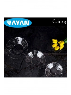 6lı Cam Tabak Güneş Yıldız Gül 3 Model Royaleks-G-405