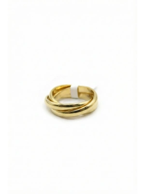 6lı Çelik Alyans Yüzük - Altın