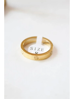 6lı Crt Model İnce Alyans Yüzük Seti - Altın