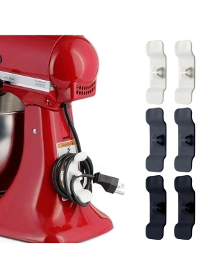 ®  6lı Pratik Kablo Toparlayıcı Yapışkanlı Klips Mutfak Air Fryer Kettle Kahve Tost Makinası