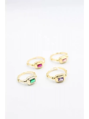 6lı Taşlı Yüzük Seti - Altın