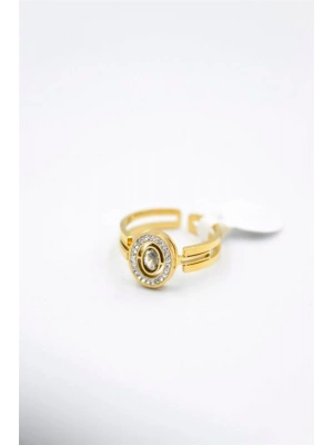 6lı Yuvarlak Taşlı Yüzük - Altın