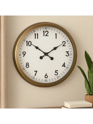 ® 60 cm Eskitme Metal Dekoratif Duvar Saati