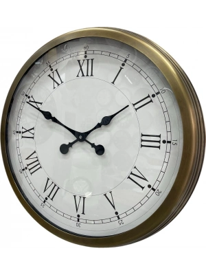 ® 60 cm Eskitme Metal Retro Duvar Saati