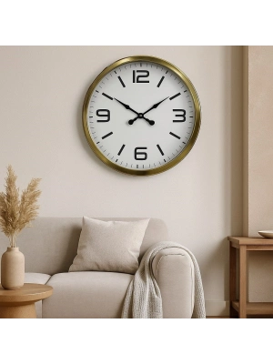 ® 60 cm Gold Metal Dekoratif Duvar Saati