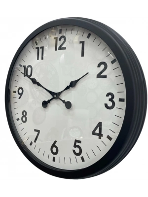 ® 60 cm Siyah Metal Duvar Saati