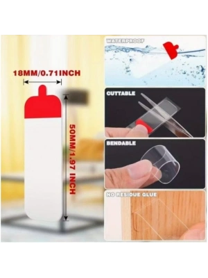 60 Parça Kolay Açılır Güçlü Çift Taraflı Bant 18mmx50mm