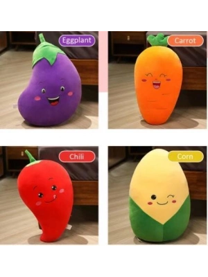 ® 62297 PELUŞ 30CM HAVUÇ,PATLICAN,MISIR,KIRMIZI BİBE