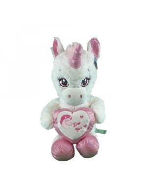 ® 63019 Peluş 60 cm Kalpli Boynuzlu At