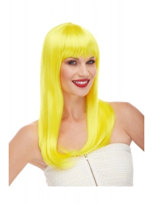 Sarı Renk Uzun Düz Parti Peruğu