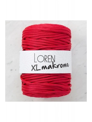 Loren XL Makrome Kırmızı El Örgü İpi - R048 - 33714